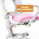 Комплект Anatomica Uniqa Lite парта + кресло белый/розовый с розовым креслом Ergoback