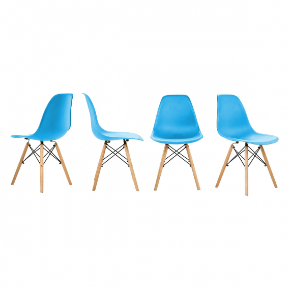 Кухонные стулья Ergozen Eames DSW Pro (4 шт комплект) голубой
